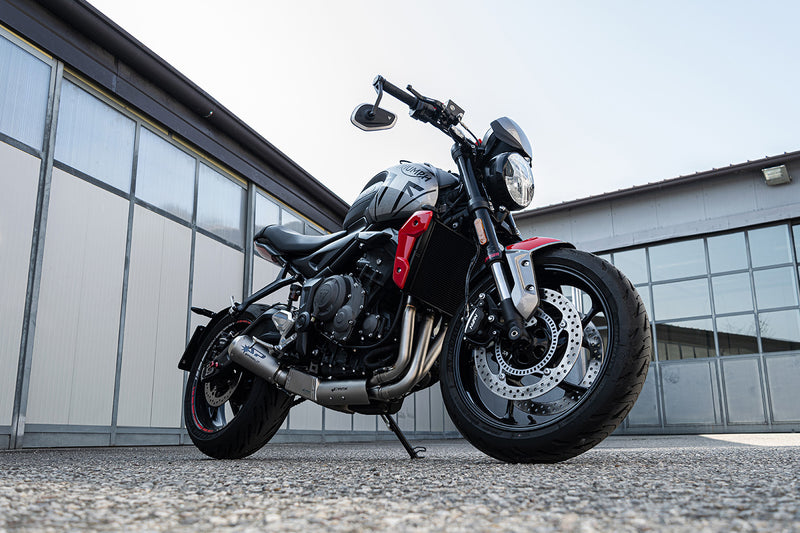 Spark Exhaust Moto GP Komplettanlage mit Zulassung Edelstahl Triumph Trident 660 / Tiger Sport 660 / Daytona 660 (2021-2026) GTR8818TOM