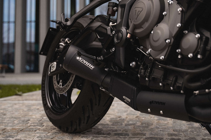 Spark Exhaust 60's Renn-Komplettanlage Schwarzkeramik Triumph Trident 660 / Tiger Sport 660 / Daytona 660 (2021-2026) GTR8819B