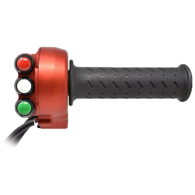 JetPrime aluminium throttle housing with integrated handlebar switch for Aprilia RSV4 1100 Factory RF RR