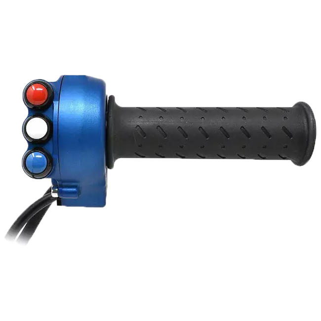 JetPrime aluminium throttle housing with integrated handlebar switch for Aprilia RS 660