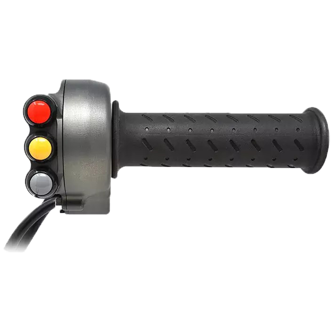 JetPrime aluminium throttle grip housing with integrated handlebar switch for Aprilia RSV4 1100 Factory