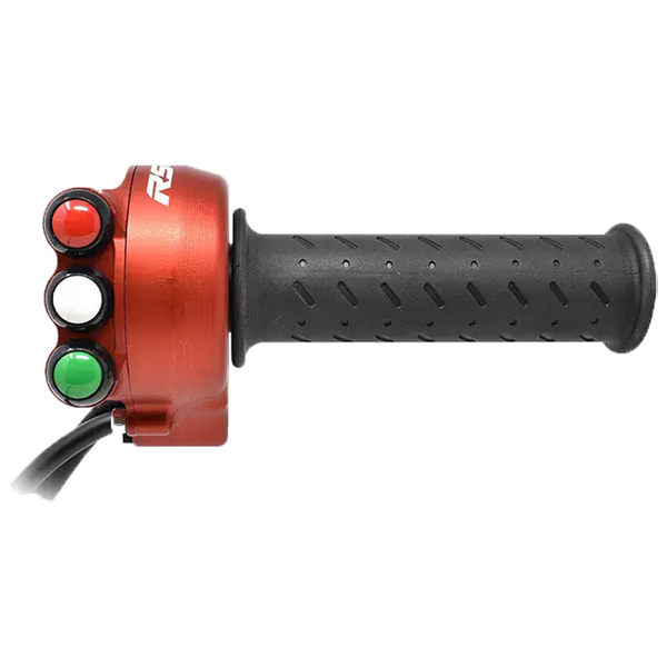 JetPrime aluminium throttle housing with integrated handlebar switch for Aprilia RSV4 1100 Factory RF RR