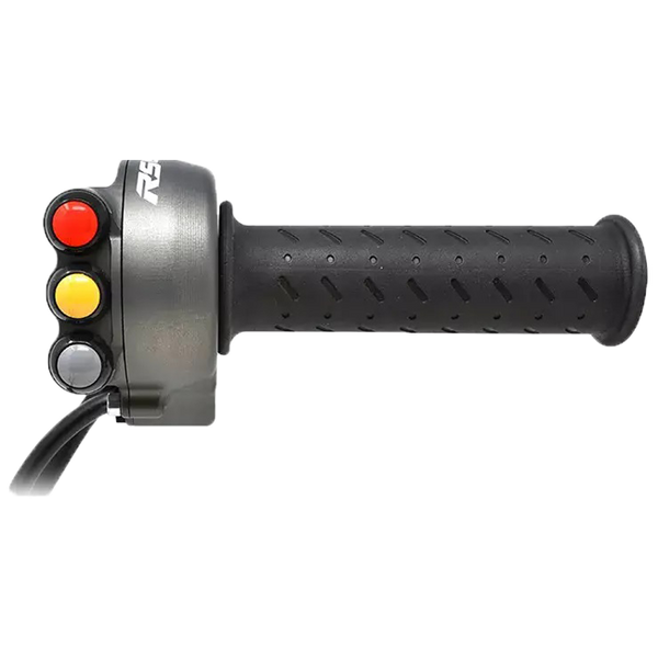 JetPrime aluminium throttle housing with integrated handlebar switch for Aprilia RSV4 1100 Factory RF RR