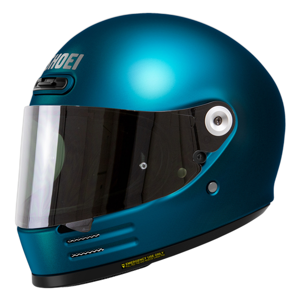 Shoei Glamster06 Laguna Blue – Neo-Retro Full-Face Helmet ECE 22.06 – with optional visor