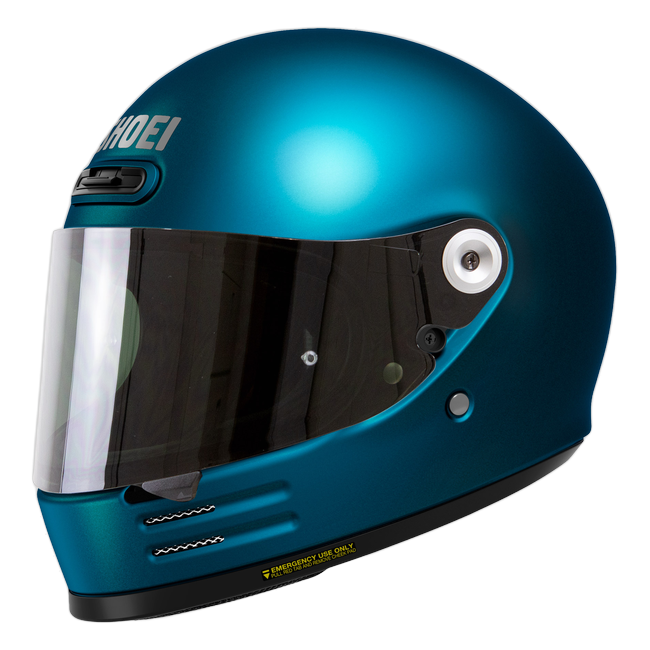 Shoei Glamster06 Laguna Blue – Neo-Retro Full-Face Helmet ECE 22.06 – with optional visor