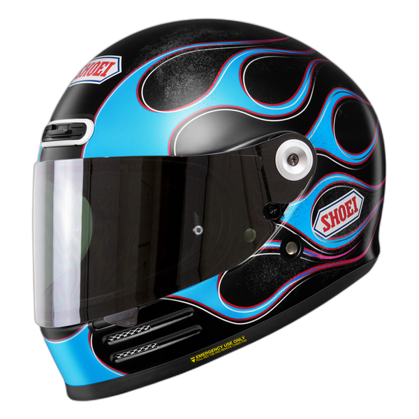 Shoei Glamster06 Blast TC-2 – Neo-Retro Full-Face Helmet ECE 22.06 – with optional visor