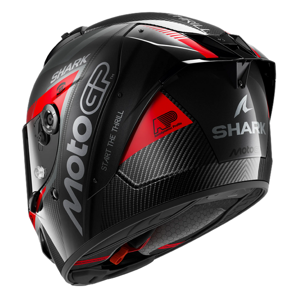 Shark Aeron MotoGP DAR HE0180 — rear three-quarter view
