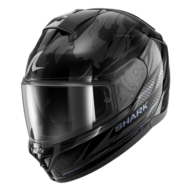 Shark Ridill 2 Whizz Black Anthracite Helmet HE1124 — three-quarter front view