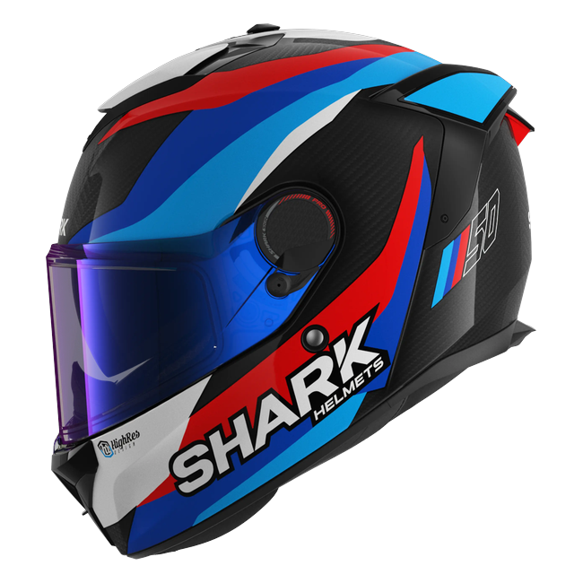 Shark Spartan GT Pro Carbon Guintoli DBR HE1318 — side view