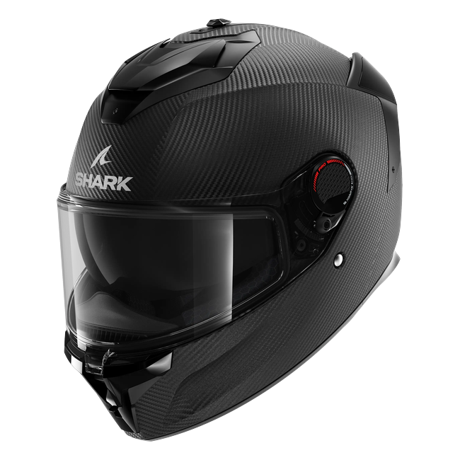 Shark Spartan GT Pro Carbon Skin Mat DMA HE1351 — front three-quarter view