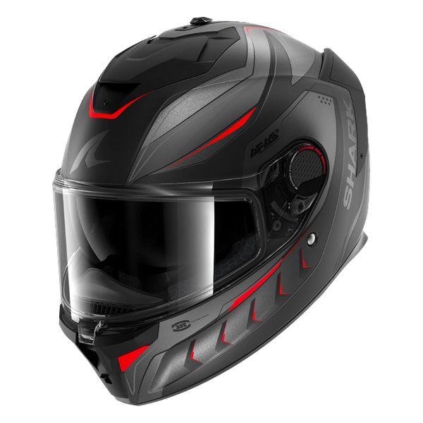 Shark Spartan GT Pro Carbon Mekarium Mat DAR HE1360 — front three-quarter view