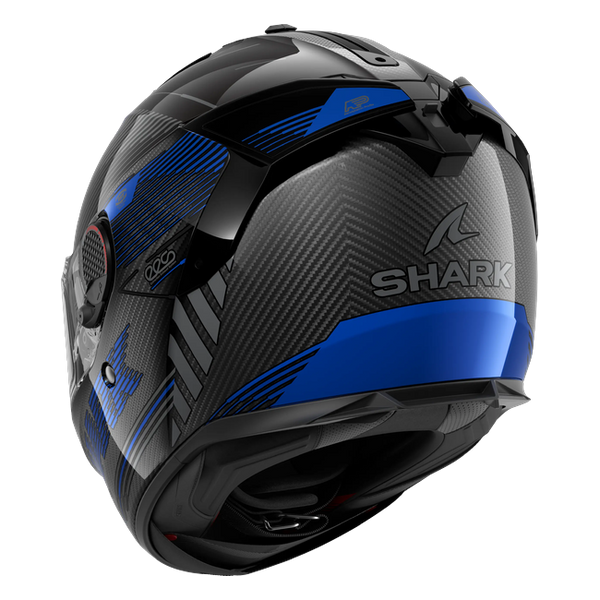 Shark Spartan GT Pro Carbon Axium DAB HE1363 — rear three-quarter view