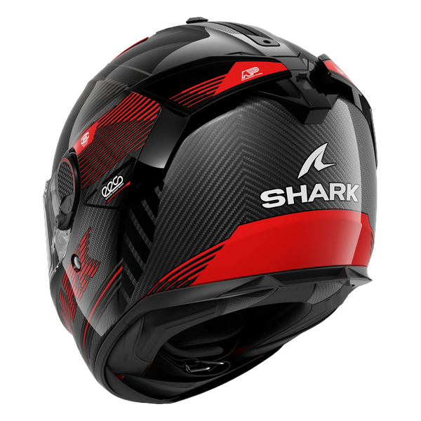 Shark Spartan GT Pro Carbon Axium DAR HE1363 — rear three-quarter view