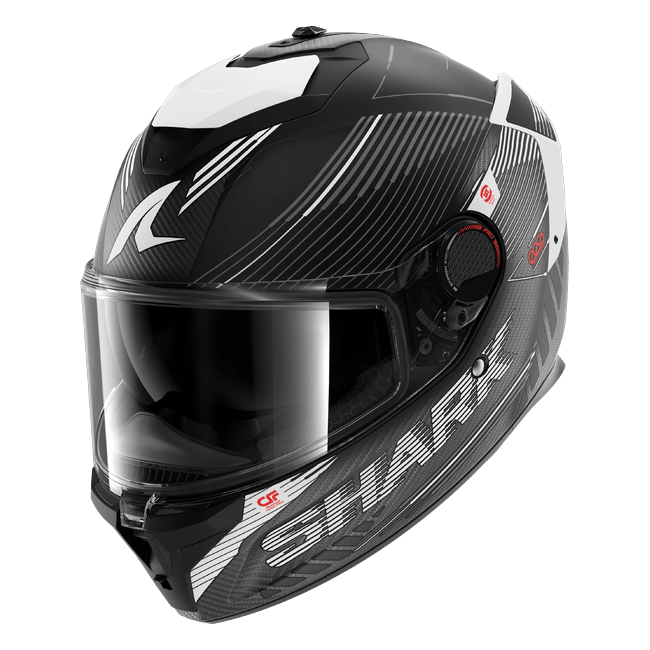 Shark Spartan GT Pro Carbon Axium Mat DAW HE1364 — front three-quarter view