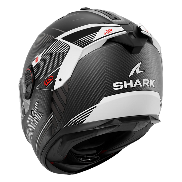 Shark Spartan GT Pro Carbon Axium Mat DAW HE1364 — rear three-quarter view