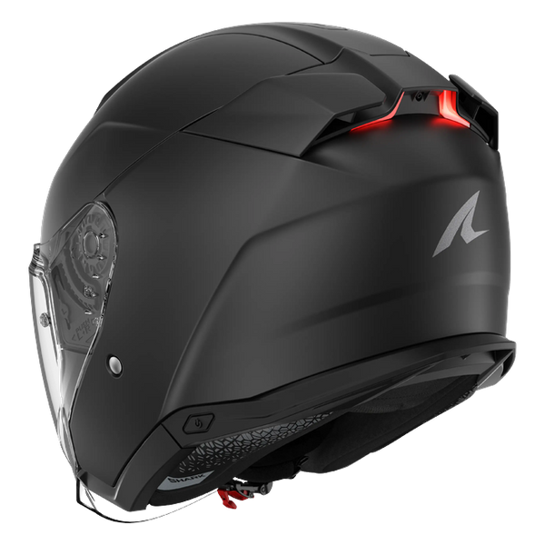 Shark Skwal i3 Jet Blank Mat KMA HE3501 — rear three-quarter view