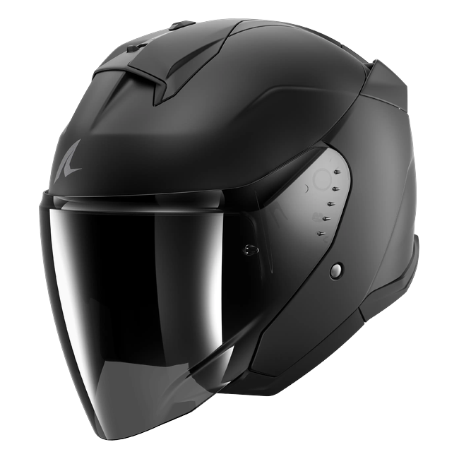 Shark Skwal Jet Dark Shadow Black KMA HE3803 — front three-quarter view