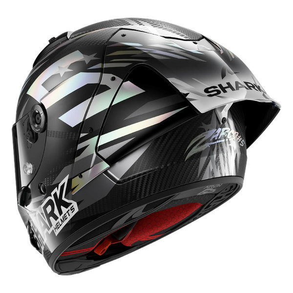 Shark Aeron Replica Zarco Winter Test 2026 DAU HE4103 — rear three-quarter view