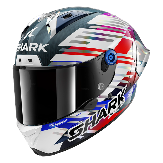 Shark Aeron Replica Zarco GP de France 2026 DUR HE4105 — front three-quarter view