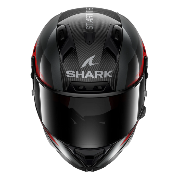 Shark Aeron MotoGP Anthracite Red DAR HE4180 — front view