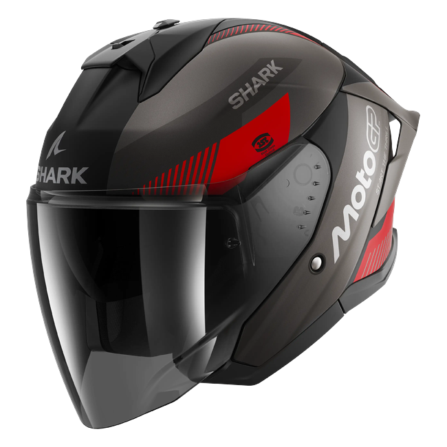 Shark Skwal Jet Cup MotoGP Mat KAR HE6905 — front three-quarter view