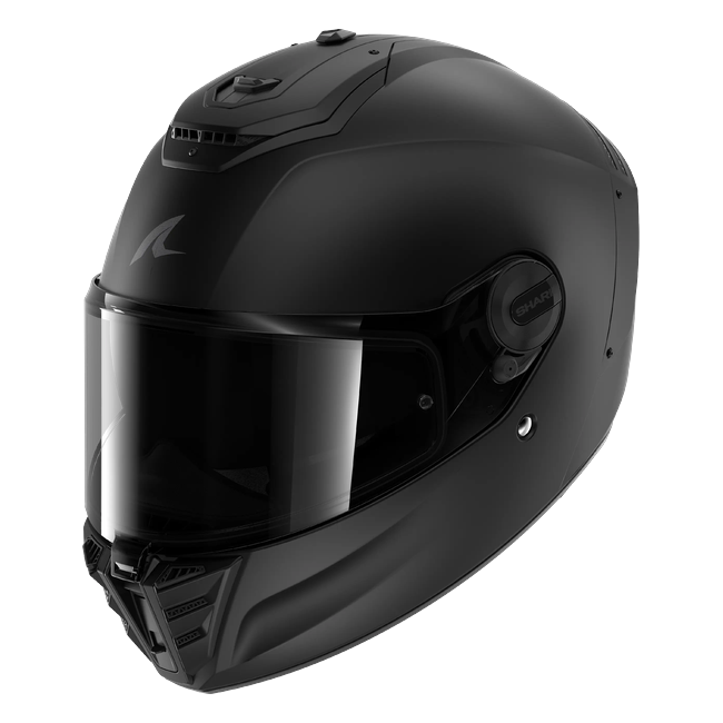 Shark Spartan RS Dark Shadow Mat KMA HE8109 — front three-quarter view
