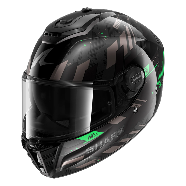 Shark Spartan RS Skilful Glossy KAG HE8124 — front three-quarter view