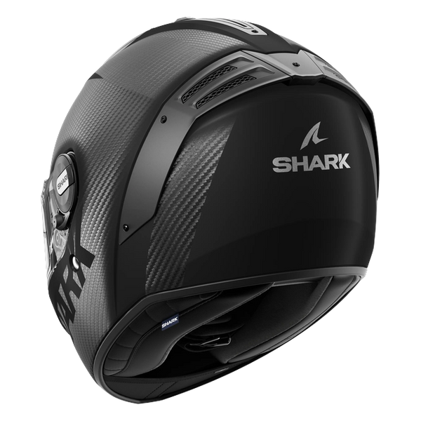 Shark Spartan RS Carbon Carbon Skin Mat DMA HE8160 — rear three-quarter view