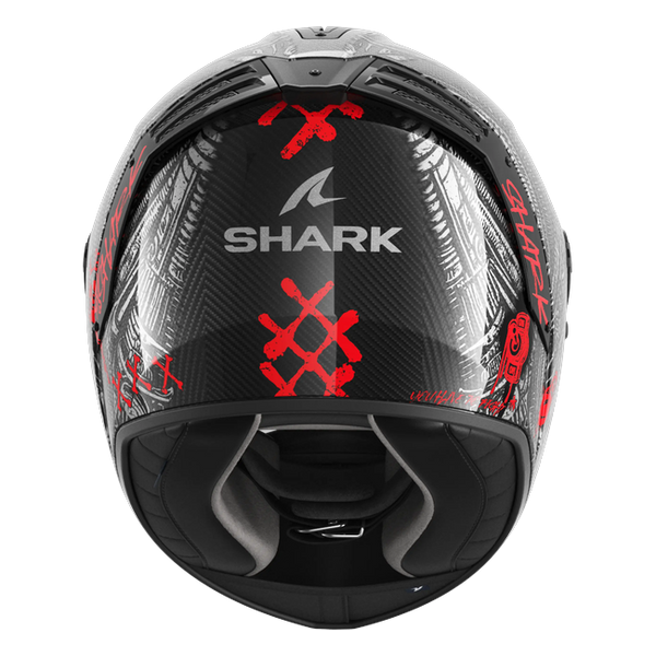 Shark Spartan RS Carbon Shiever Glossy DAR HE8161 — rear view