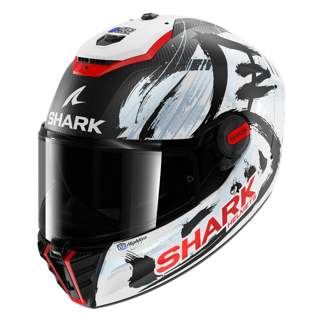 Shark Spartan RS Carbon Replica Zarco Suzuka DWK HE8180 — front three-quarter view