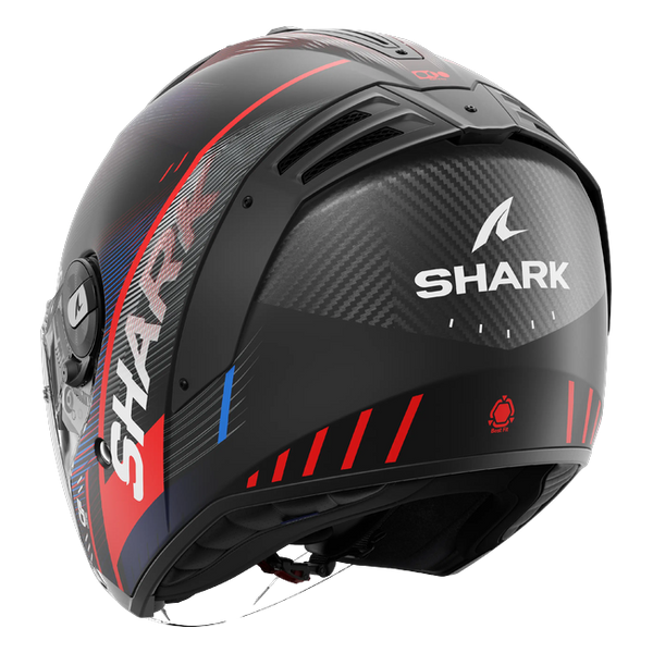 Shark RS Jet Carbon Speed-Tech Mat DBR HE8215 — rear three-quarter view
