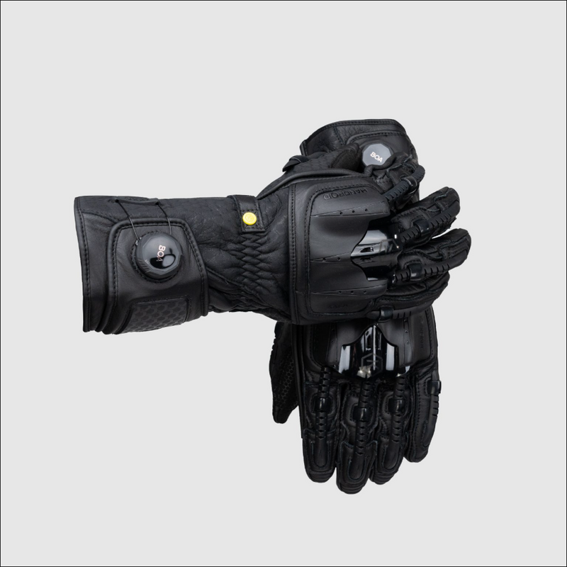 Knox Handroid MK5 men's racing leather gloves in black