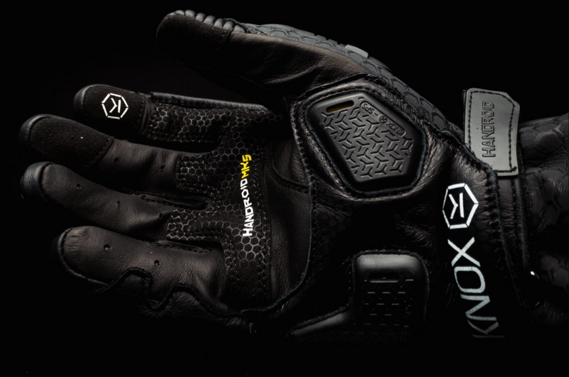 Knox Handroid MK5 men's racing leather gloves in black