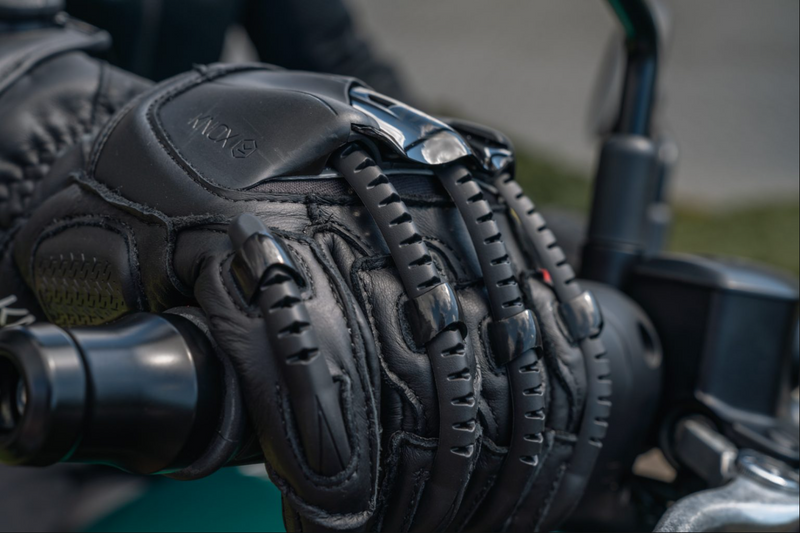 Knox Handroid MK5 men's racing leather gloves in black