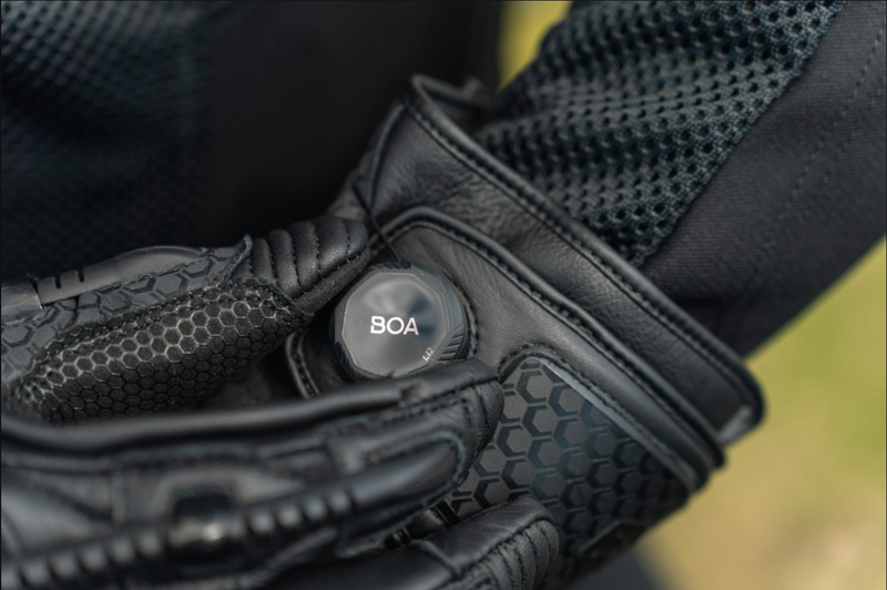 Knox Handroid MK5 men's racing leather gloves in black