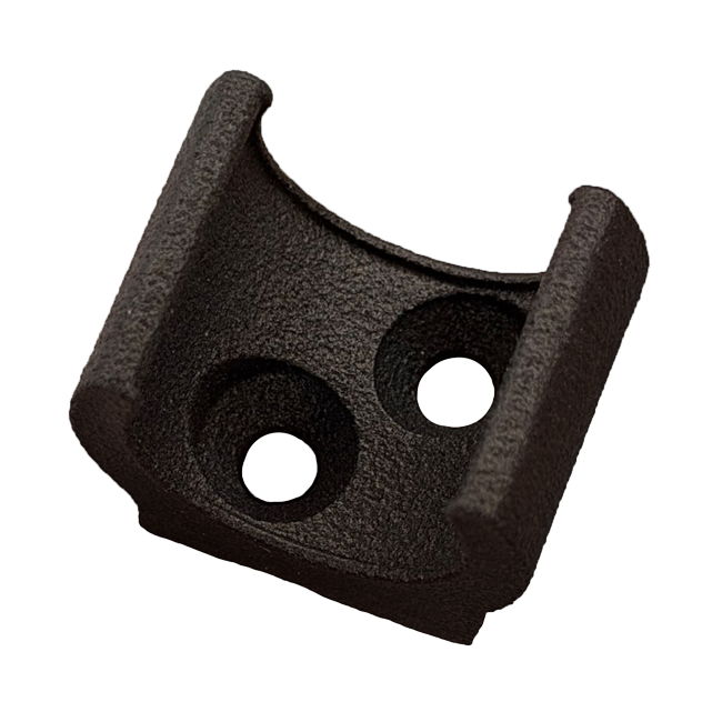 Feel Racing FR.827.321 quick-fit pressure sensor mount D20 — angled view with both countersunk M5 holes