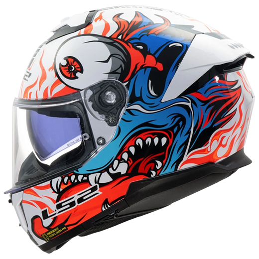 LS2 FF808 Stream II Helmet – Inferno White/Blue
