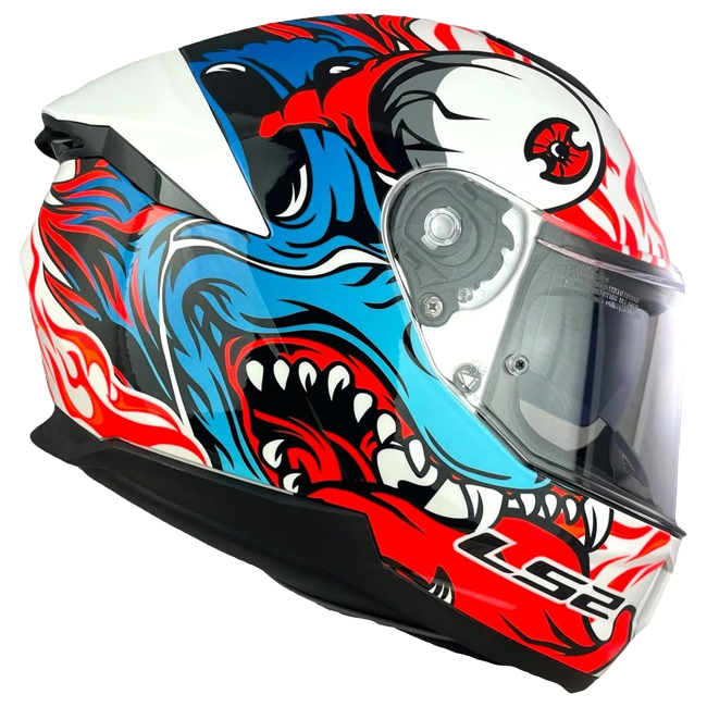 LS2 FF808 Stream II Helmet – Inferno White/Blue