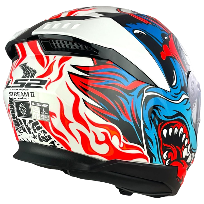 LS2 FF808 Stream II Helmet – Inferno White/Blue