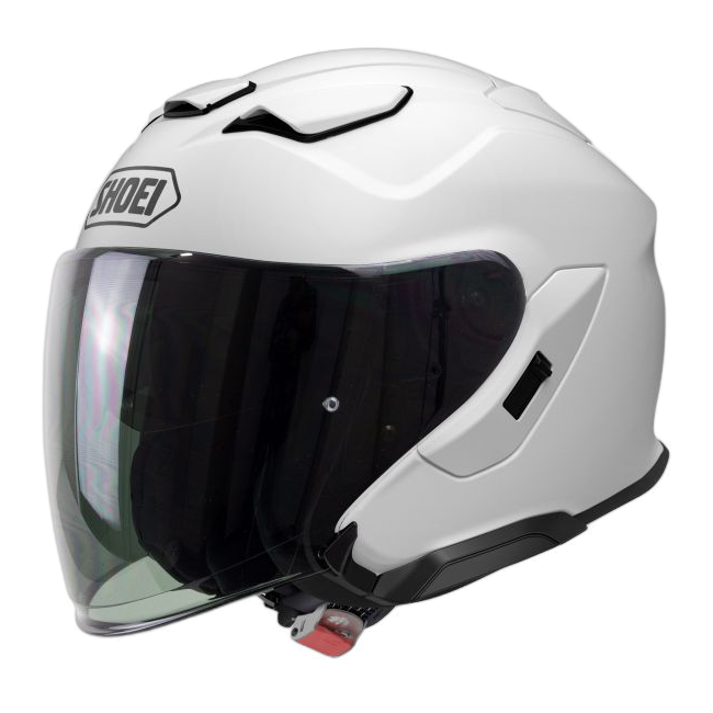 Shoei J-Cruise 3 White – with the optional dark smoke visor