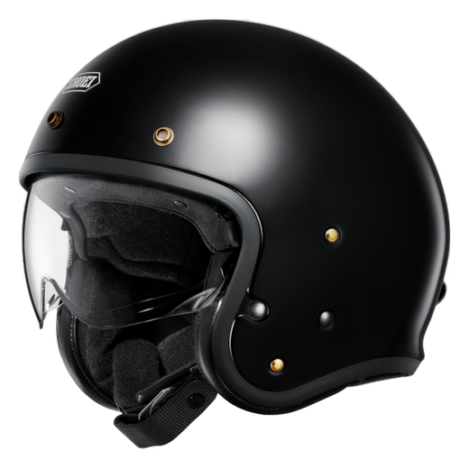 Shoei J•O2 Black – Open-Face Jet Helmet ECE 22.06