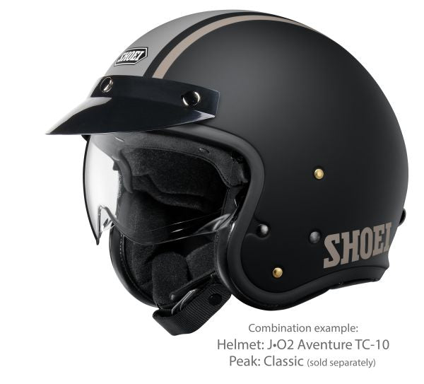 Shoei J•O2 Aventure TC-10 – with the optional Classic peak (sold separately)