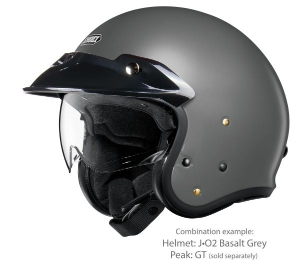 Shoei J•O2 Basalt Grey – with the optional GT peak (sold separately)
