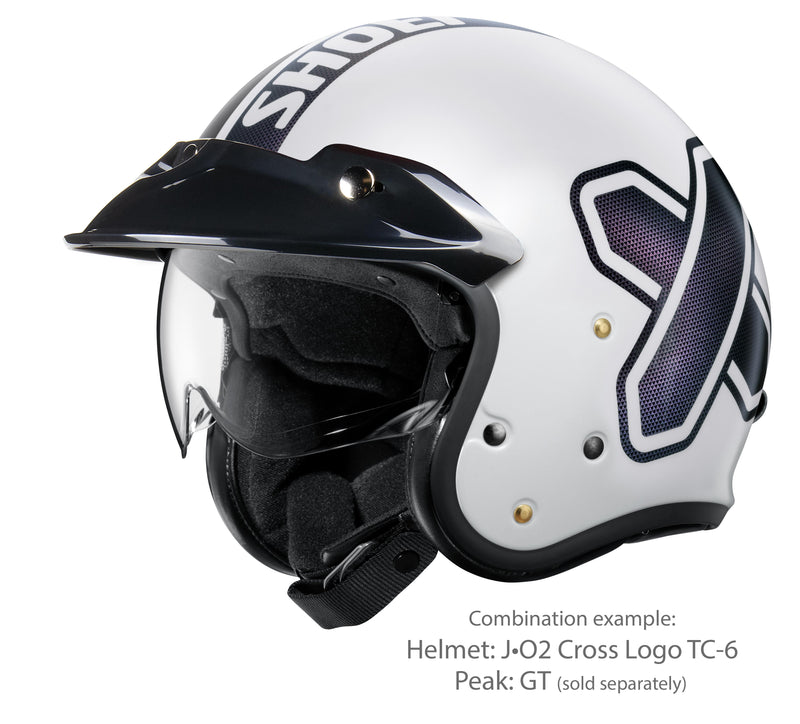 Shoei J•O2 Cross Logo2 TC-6 – with the optional GT peak (sold separately)
