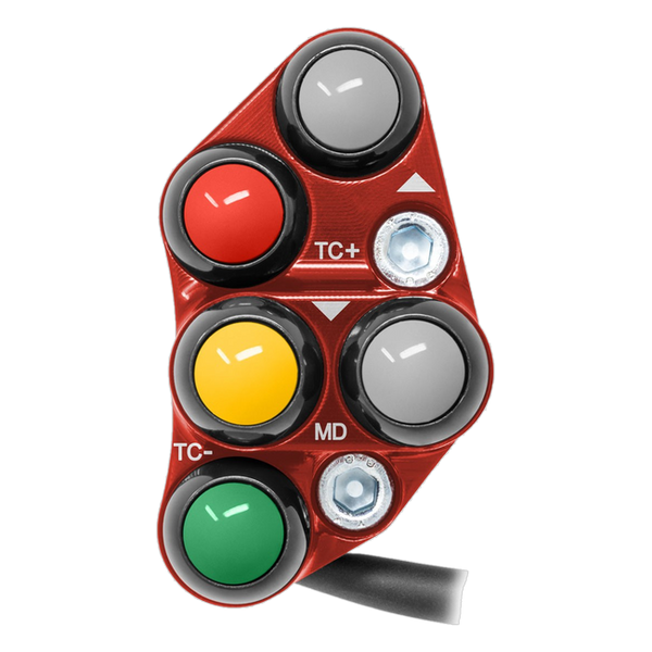 JetPrime JP PSR DU005 Ducati Panigale 899 — Race Left Handlebar Switch (Red) — view 6