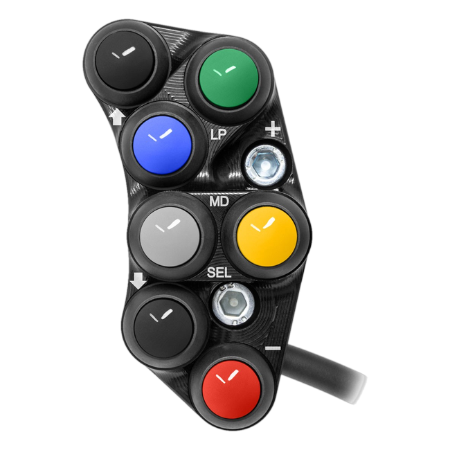 JetPrime JP PSR DU020 Ducati Panigale V4 R — Race Left Handlebar Switch (Black) — view 1