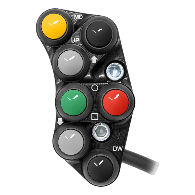 JetPrime JP PSR DU056 Ducati Panigale V4 — Race Left Handlebar Switch (Black) — view 1
