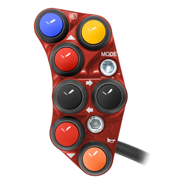 JetPrime JP PS DU005 Ducati Panigale 899 — Street Left Handlebar Switch (Red) — view 6