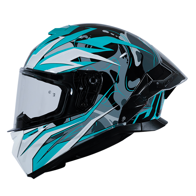 Just1 J-STR full-face helmet Avalon Turquoise Gloss Black