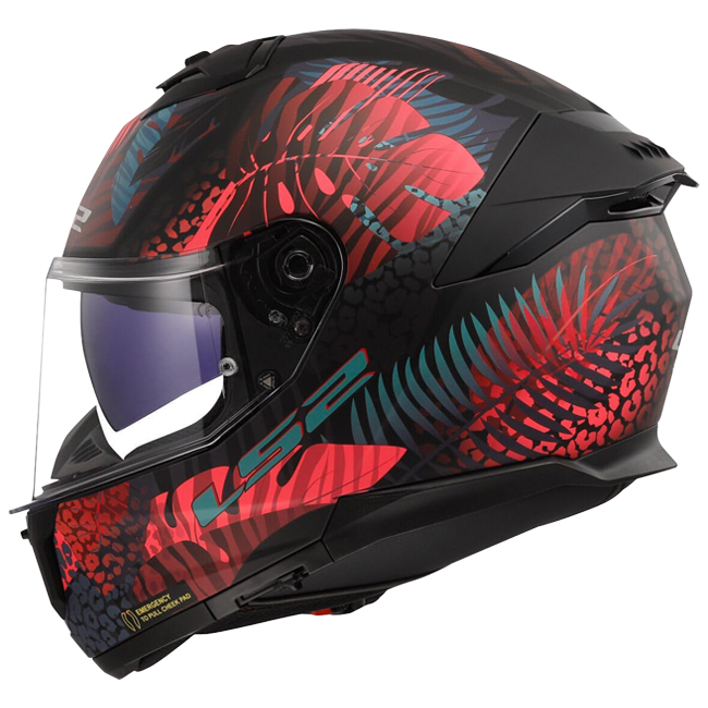 LS2 FF808 Stream II Helmet – Jungle Black/Pink/Blue
